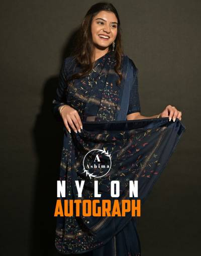 ASHIMA NYLON AUTOGRAPH 4601 TO 4608 FANCY DESIGNER SAREE WHOLESALER